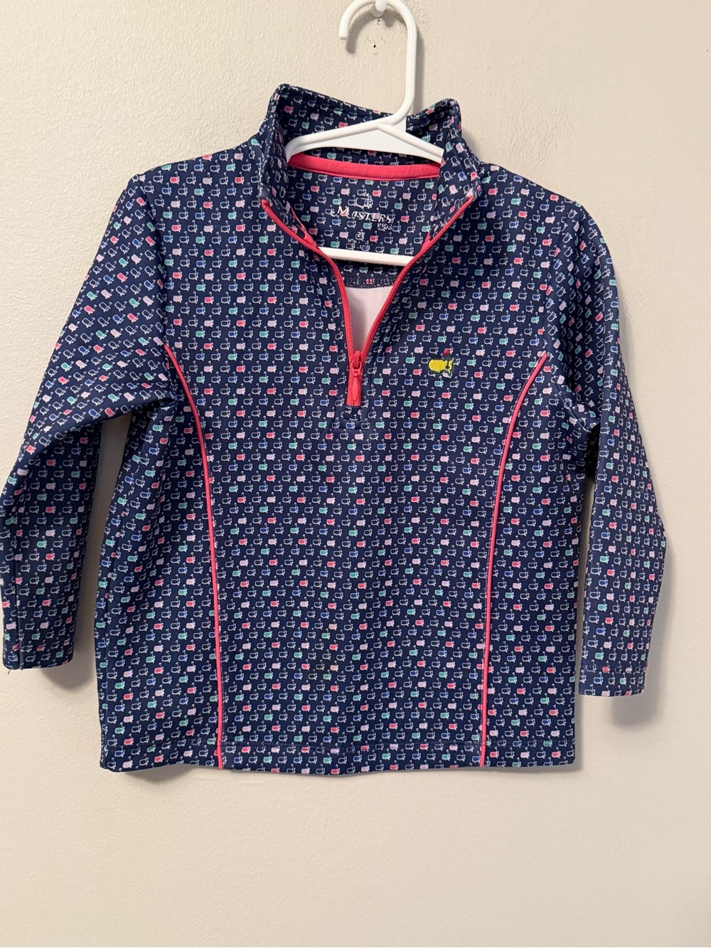 Masters Navy Logo Performance Pullover
